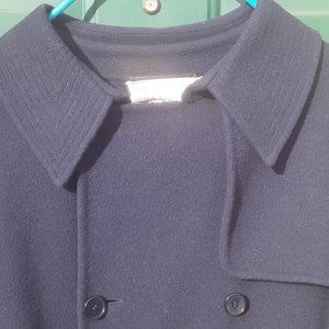 Altuna Agnona of Italy Womens Size 46 Wool Designer Trench Coat/Pea coat